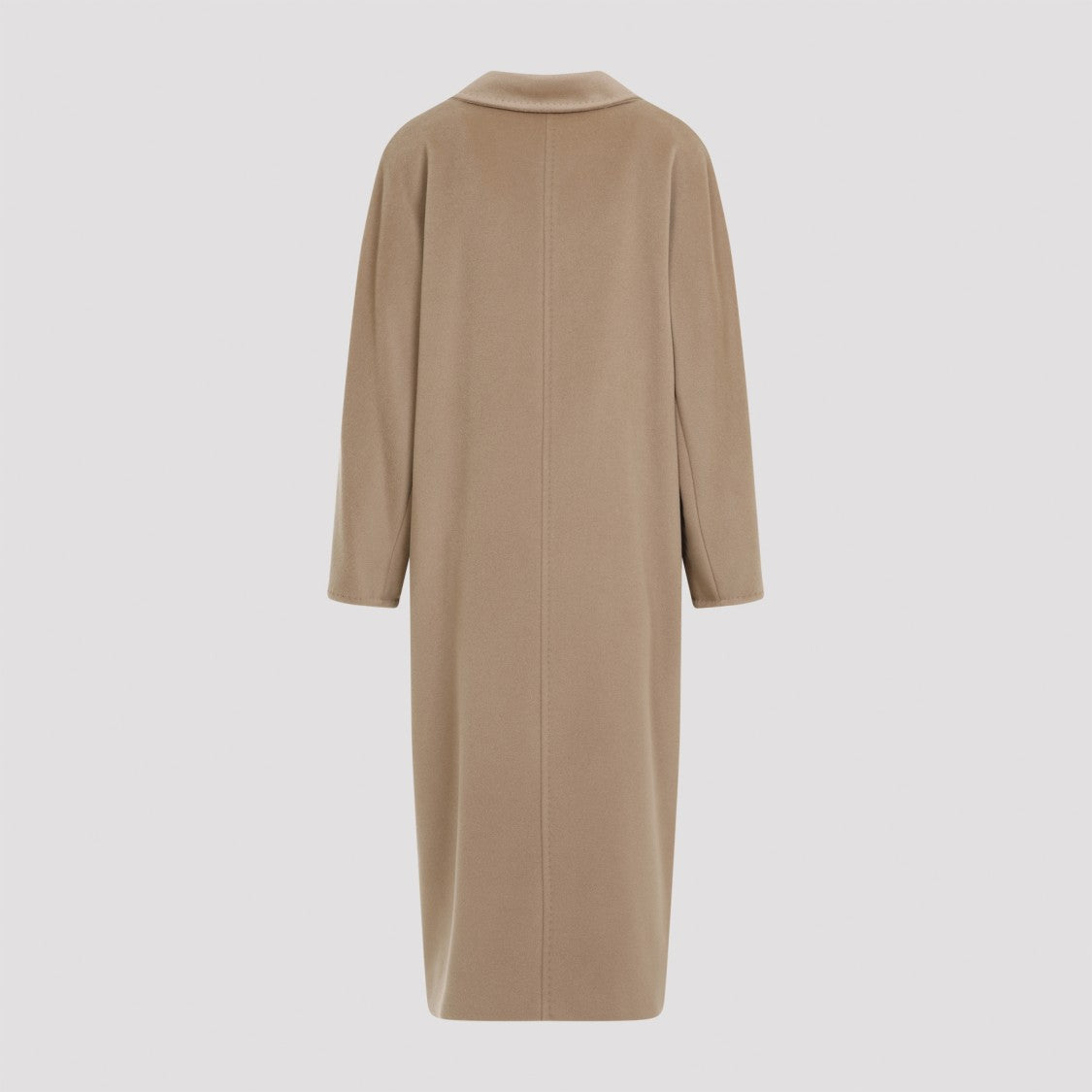 Max Mara Double-Breasted Beige Wool-Cashmere Coat With Tailored Silhouette