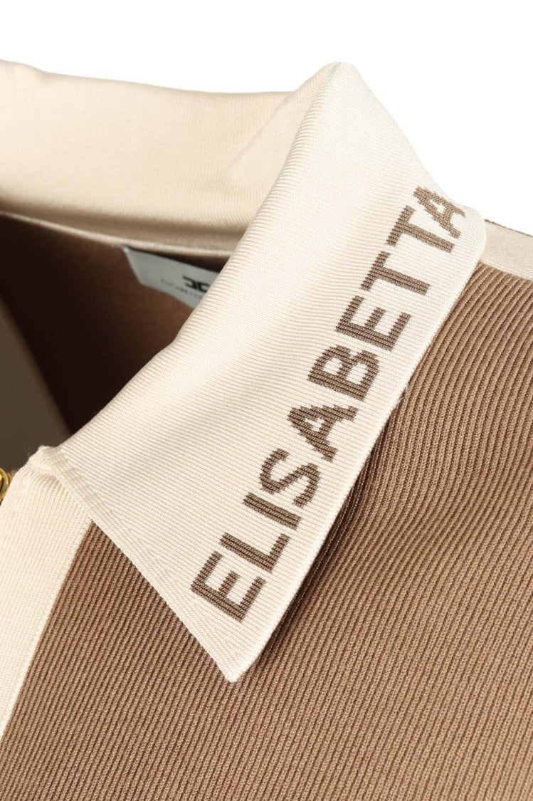 Elisabetta Franchi Tricot Ribbed Zipper Jacket