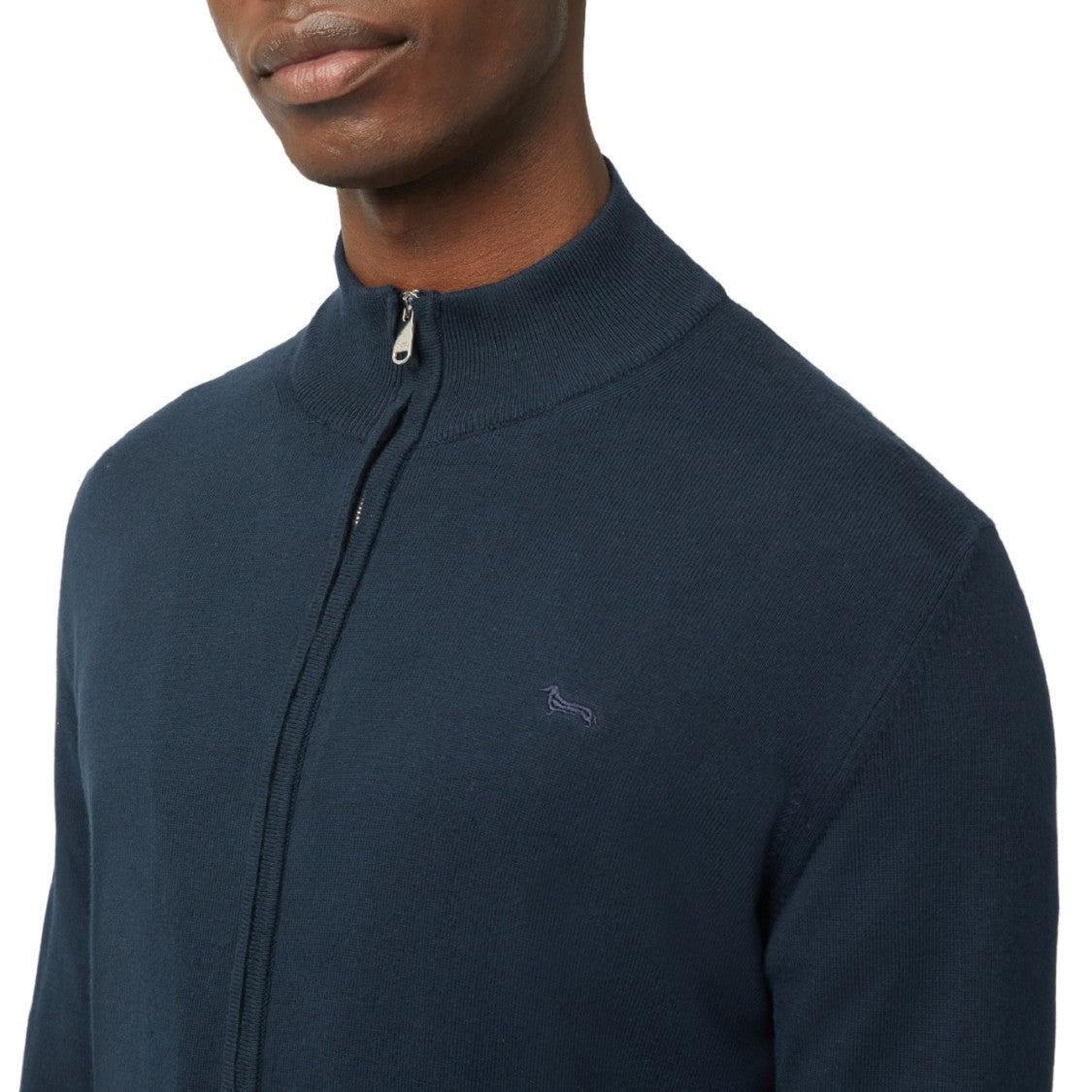 Harmont & Blaine Full-Zip Cotton Iconic Dachshund Sweatshirt