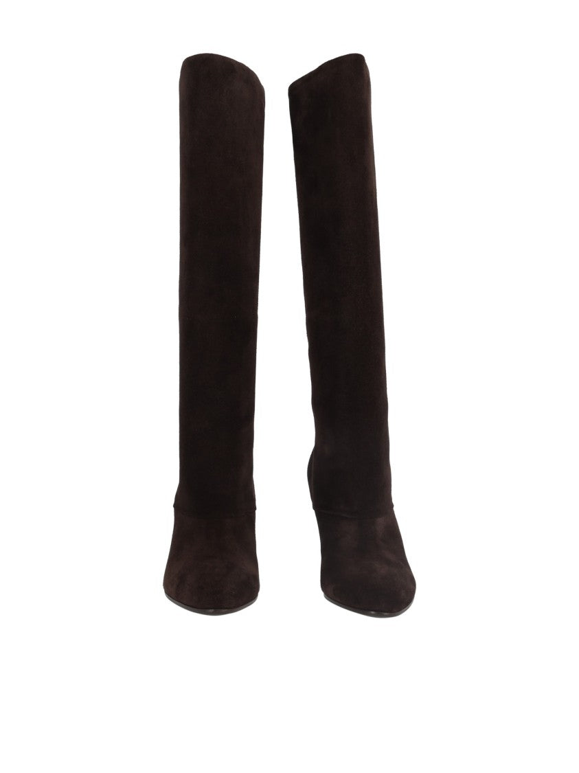 Sergio Levantesi Ebony Onesta67 Leather Knee-High Boots