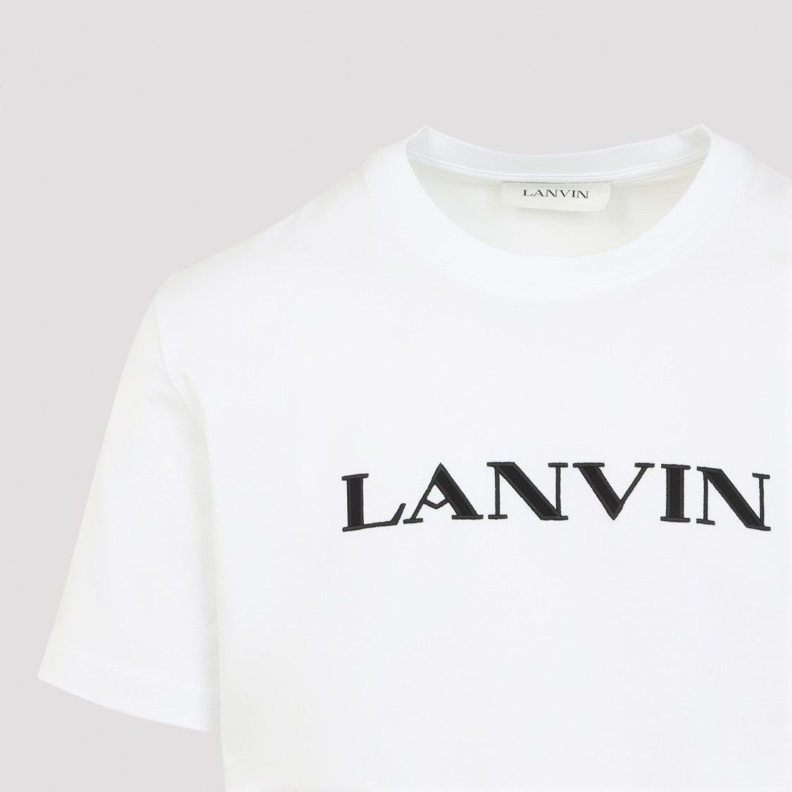 Lanvin Logo White Cotton T-Shirt