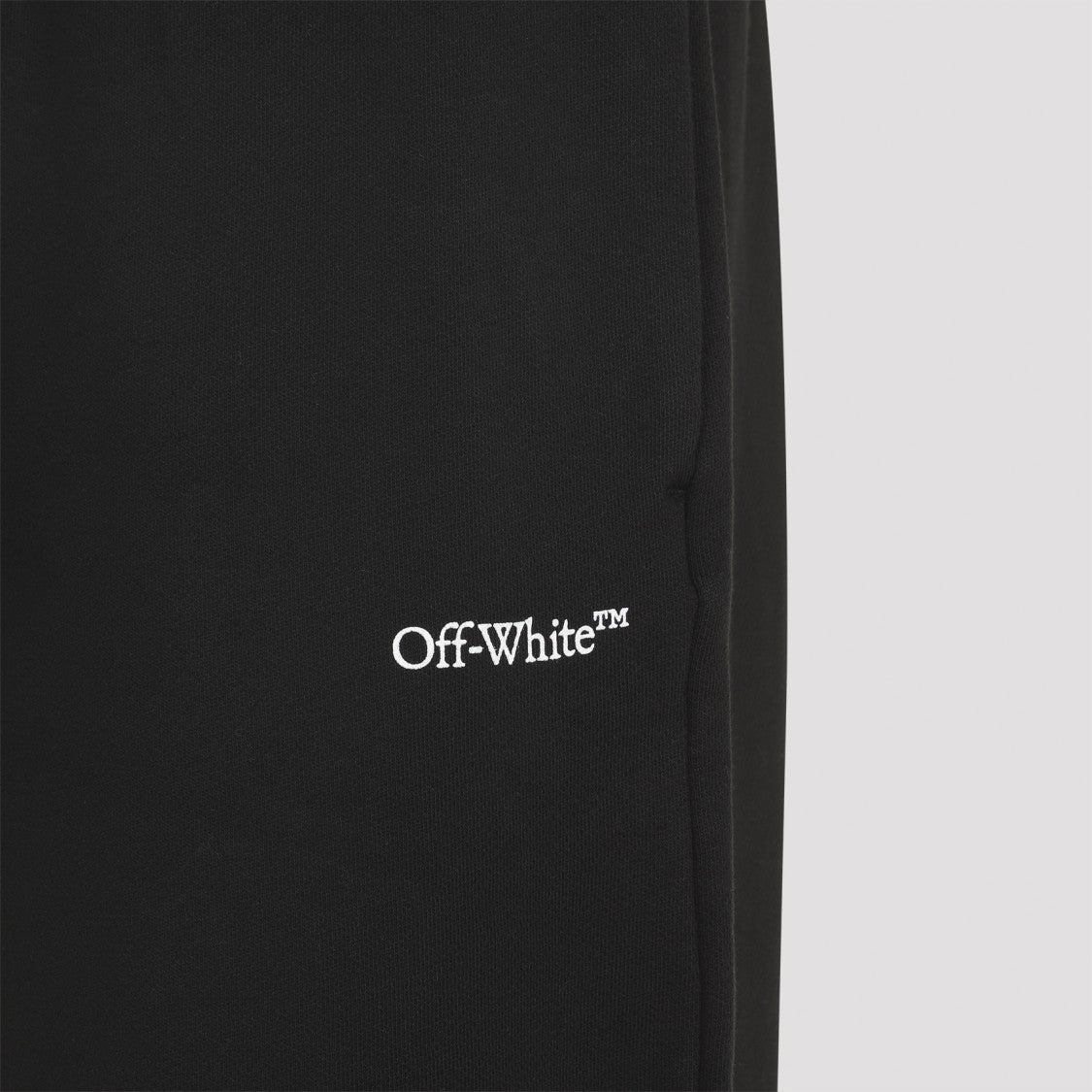 Off-White Relaxed Fit Black Trousers With Adjustable Waistband