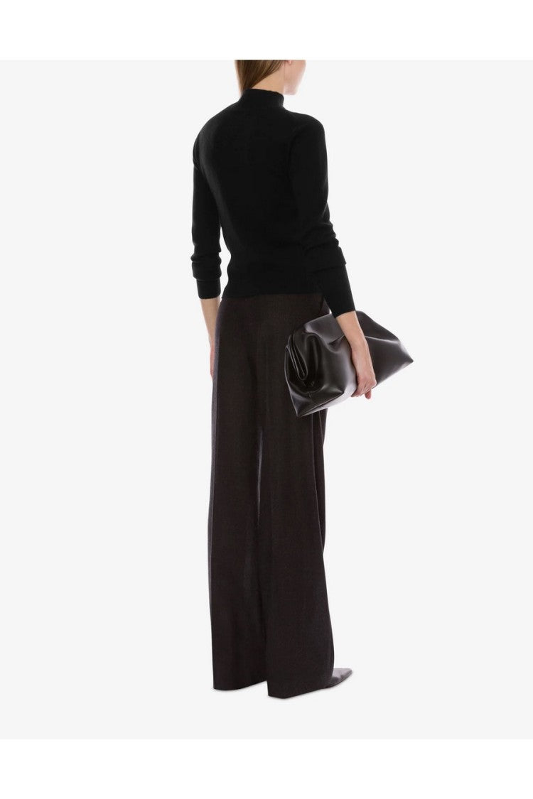 Alberta Ferretti Black Wool-Blend Sweater