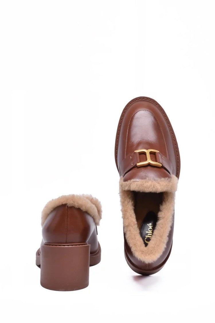 Chloé Pump With Fur Lining - Brown