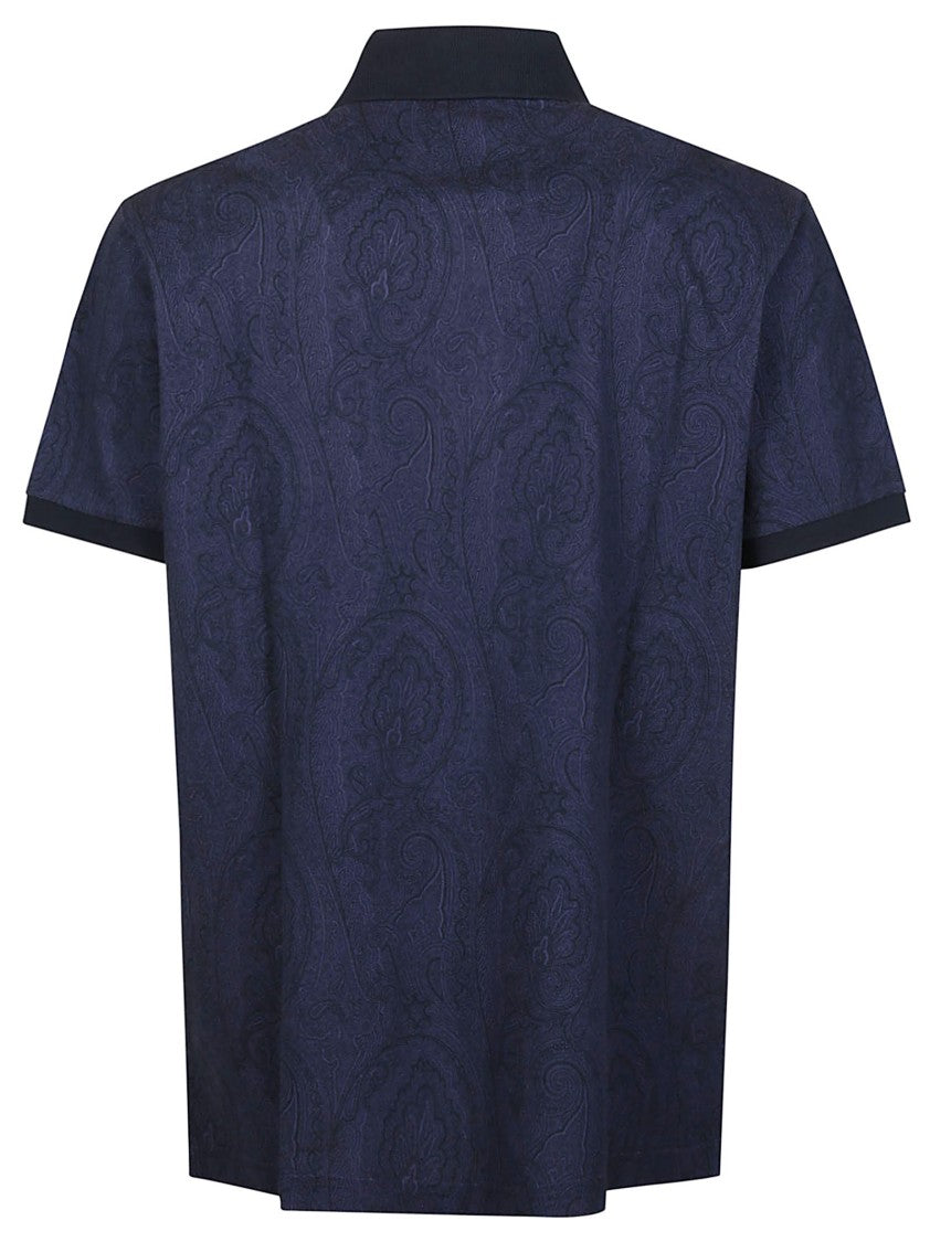 Etro Roma Cotton Paisley Polo Shirt