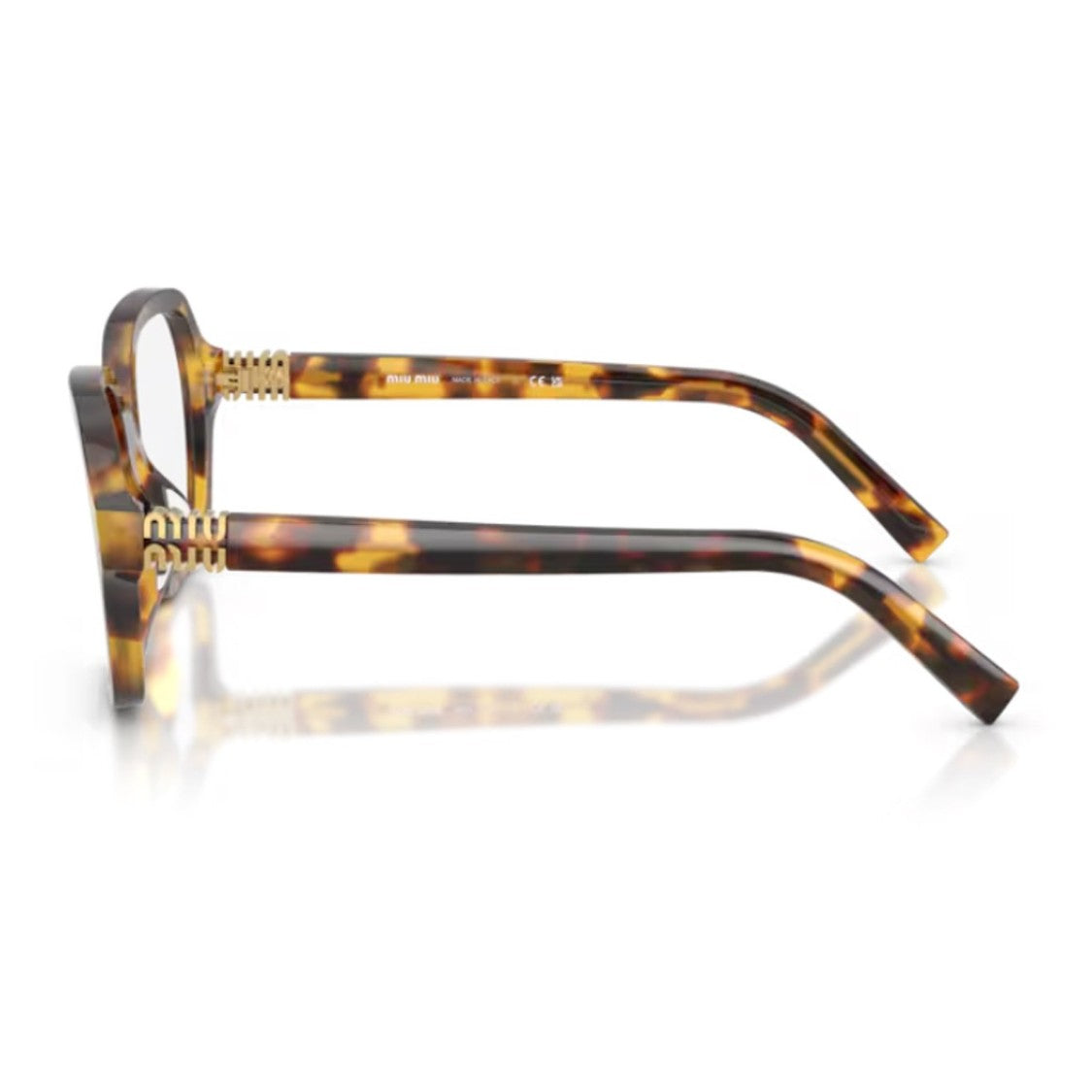 Miu Miu Havana Miu Regard Acetate Square Sunglasses