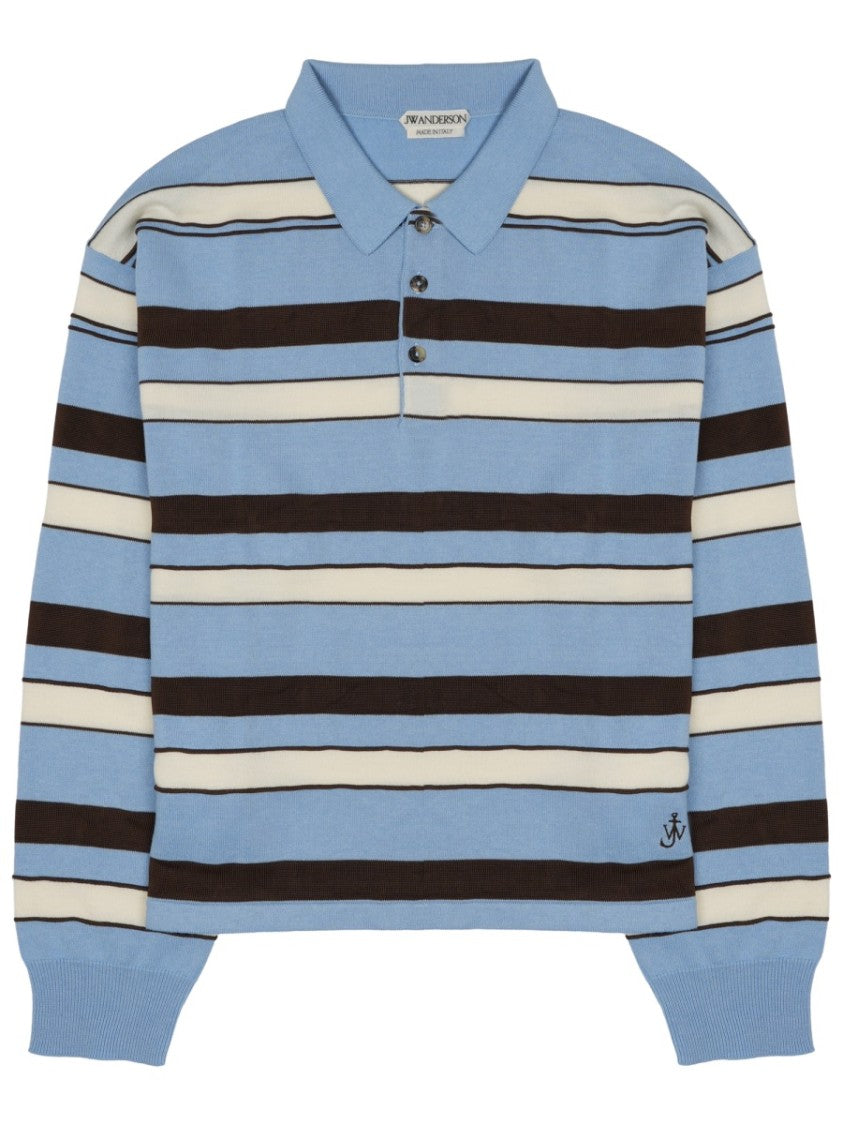 J. W. Anderson Rugby Striped Long-Sleeve Polo Shirt