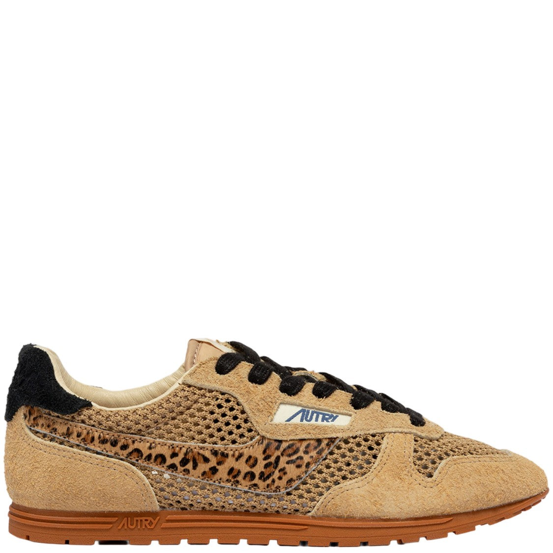 Autry Windspin Suede Blend Sneakers With Logo Detail