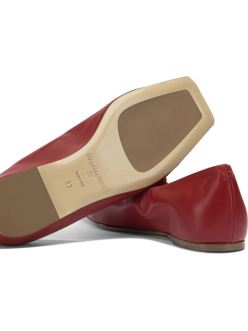 Halmanera Pointed Toe Red Leather Halmanera Loafers