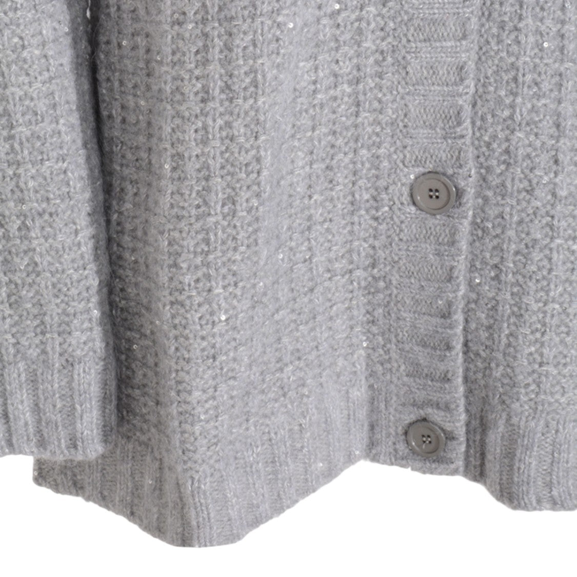 Fabiana Filippi Textured Knit Sweater With V-Neckline