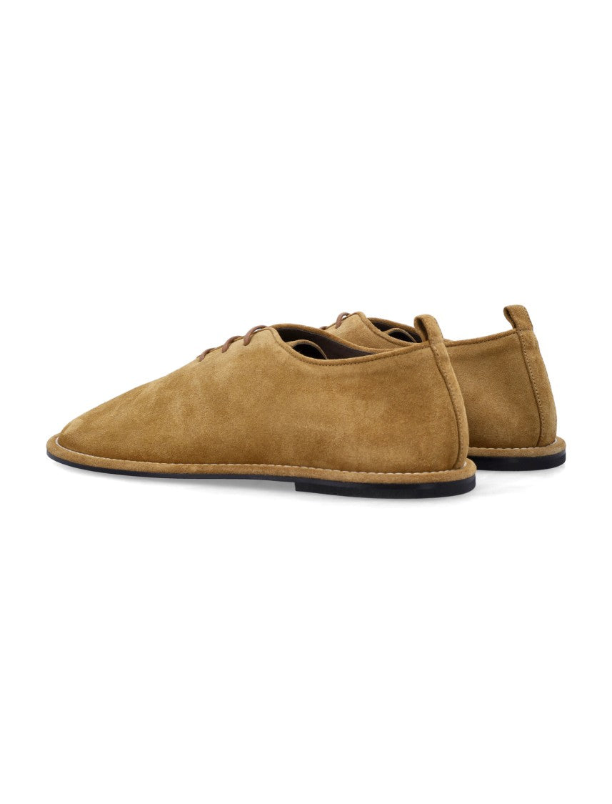 Ami Paris Suede Contrast Stitching Derbies