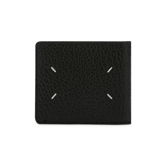 Maison Margiela Textured Calf Leather Bifold Wallet With Subtle Stitching