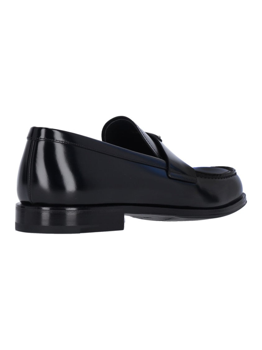 Prada Logo Loafers – Black