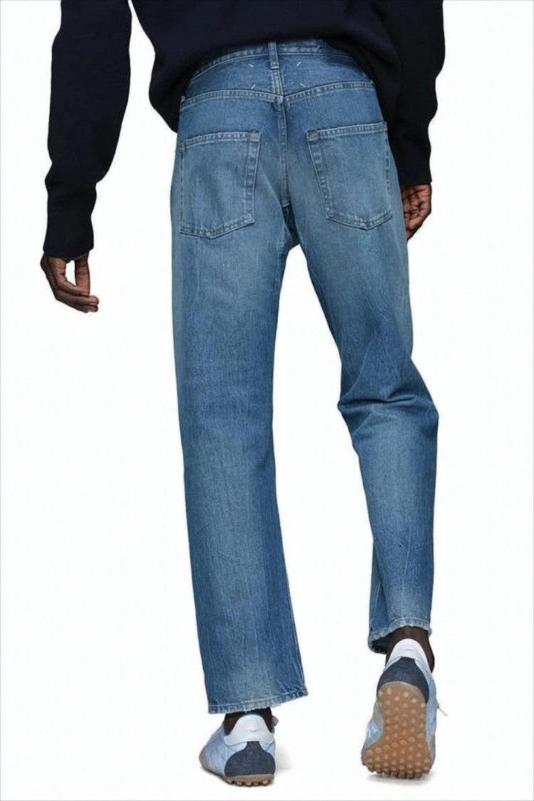 Maison Margiela Relaxed Fit Mid-Blue Denim Pants