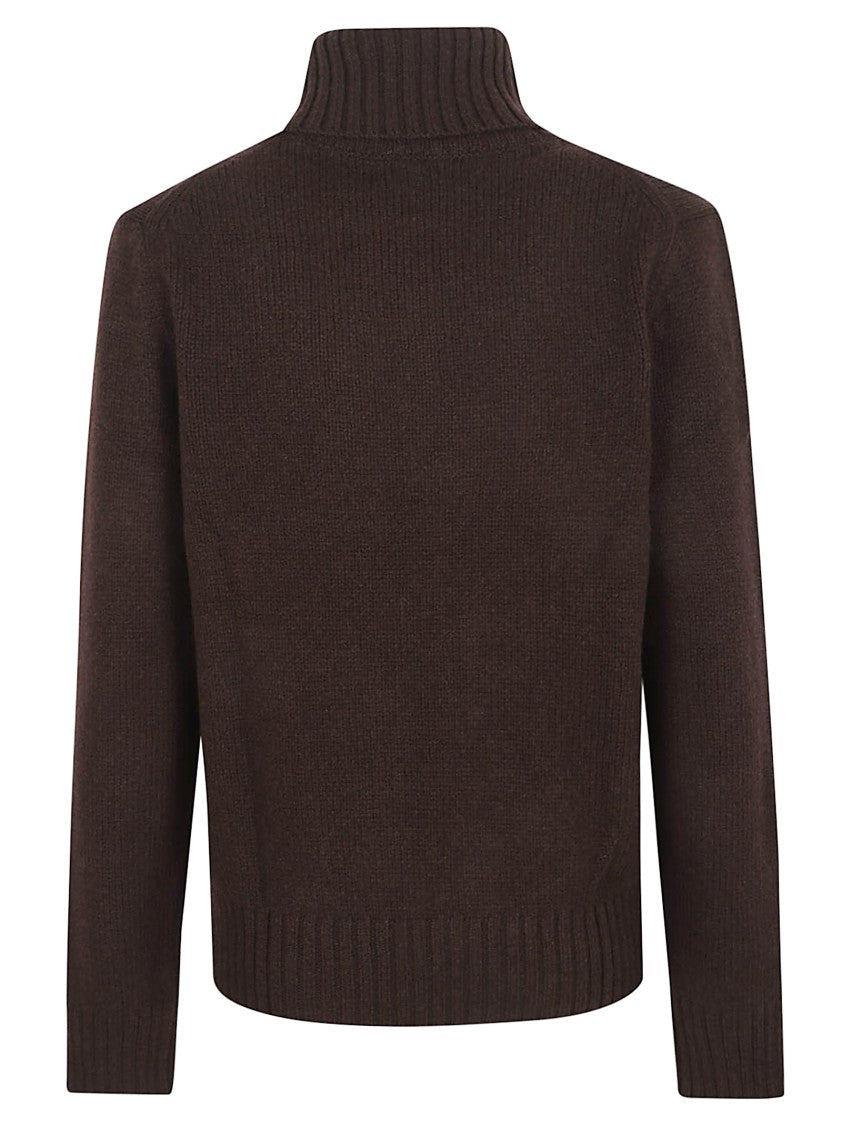 Polo Ralph Lauren Cropped Brown Wool Sweater