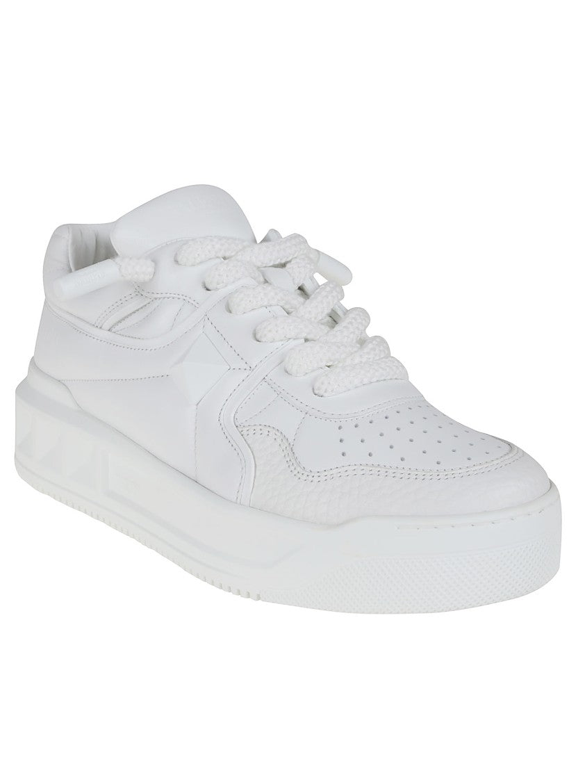 Valentino Garavani Black One Stud Xl Nappa Leather Sneakers