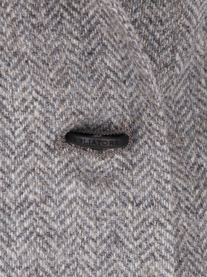 Tagliatore Double-Breasted Virgin Wool Blazer With Classic Lapel