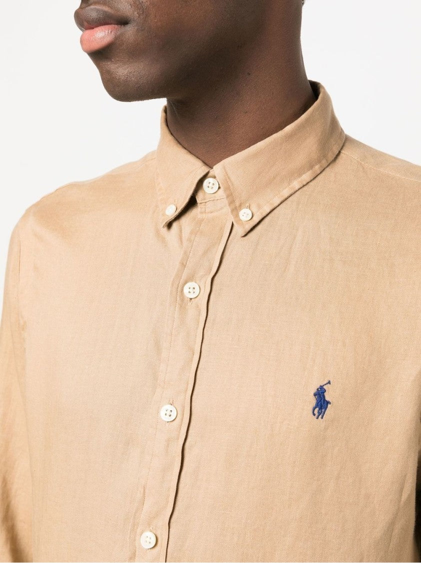 Polo Ralph Lauren Long Sleeve Button-Down Linen Shirt
