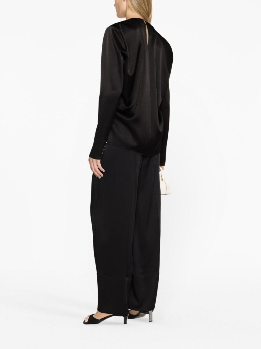 Lanvin Draped Long-Sleeved Blouse