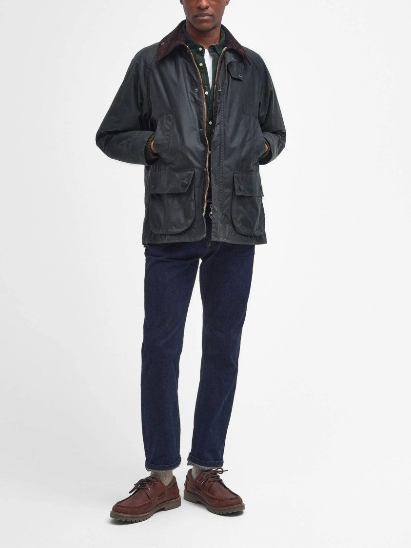 Barbour Dark Green Corduroy Collar Jacket