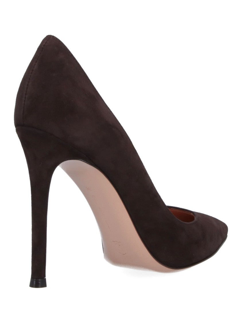 Gianvito Rossi Brown Gianvito 105 Suede Pumps