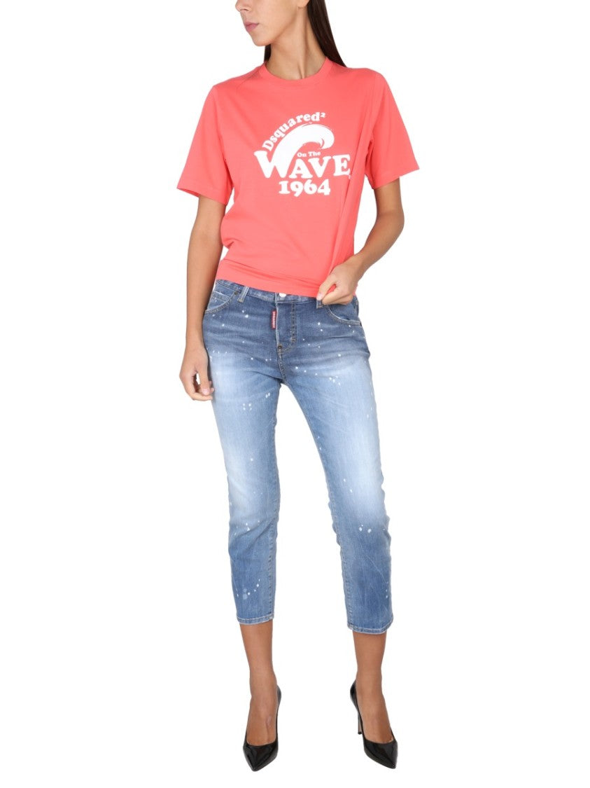 Dsquared2 Relaxed Fit T-Shirt With Playful Logo Print