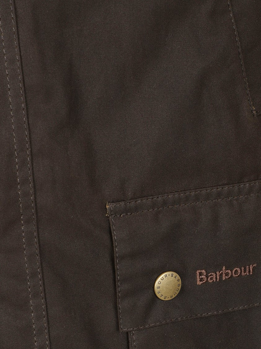 Barbour Waxed Cotton Classic Jacket With Corduroy Collar