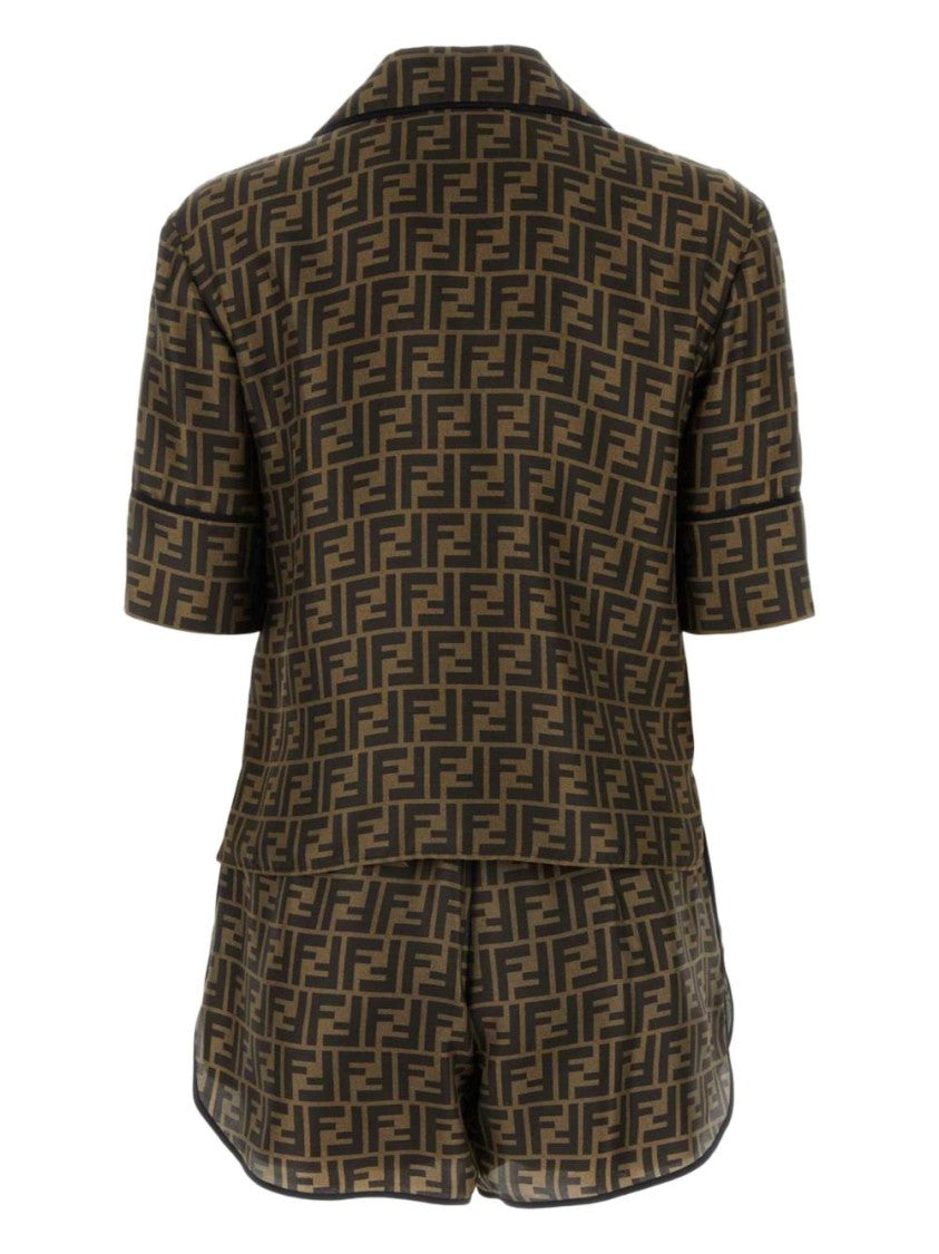 Fendi Geometric Patterned Short-Sleeved Shirt