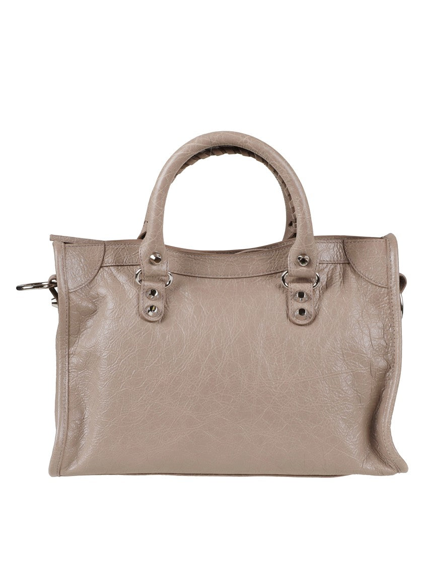 Balenciaga Textured Handbag With Braided Detailing And Zip Pocket