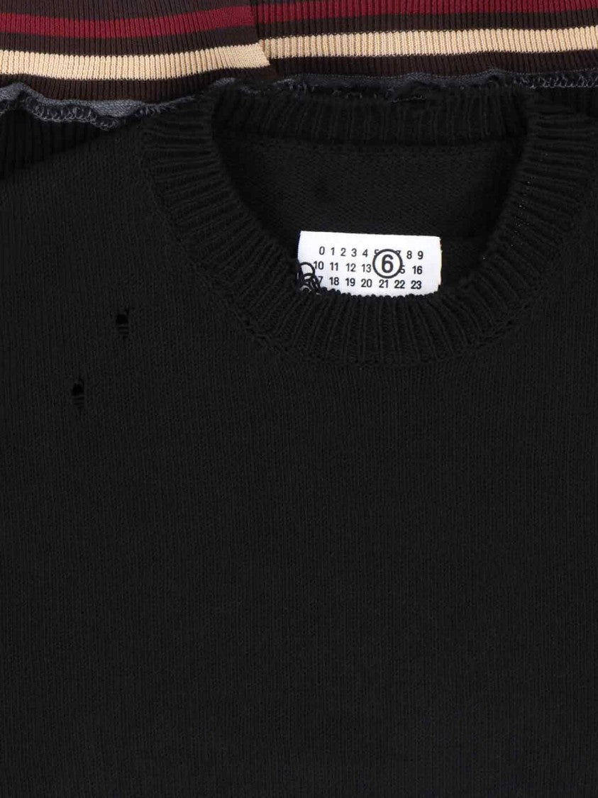 Mm6 By Maison Margiela Classic Crewneck Sweater – Black