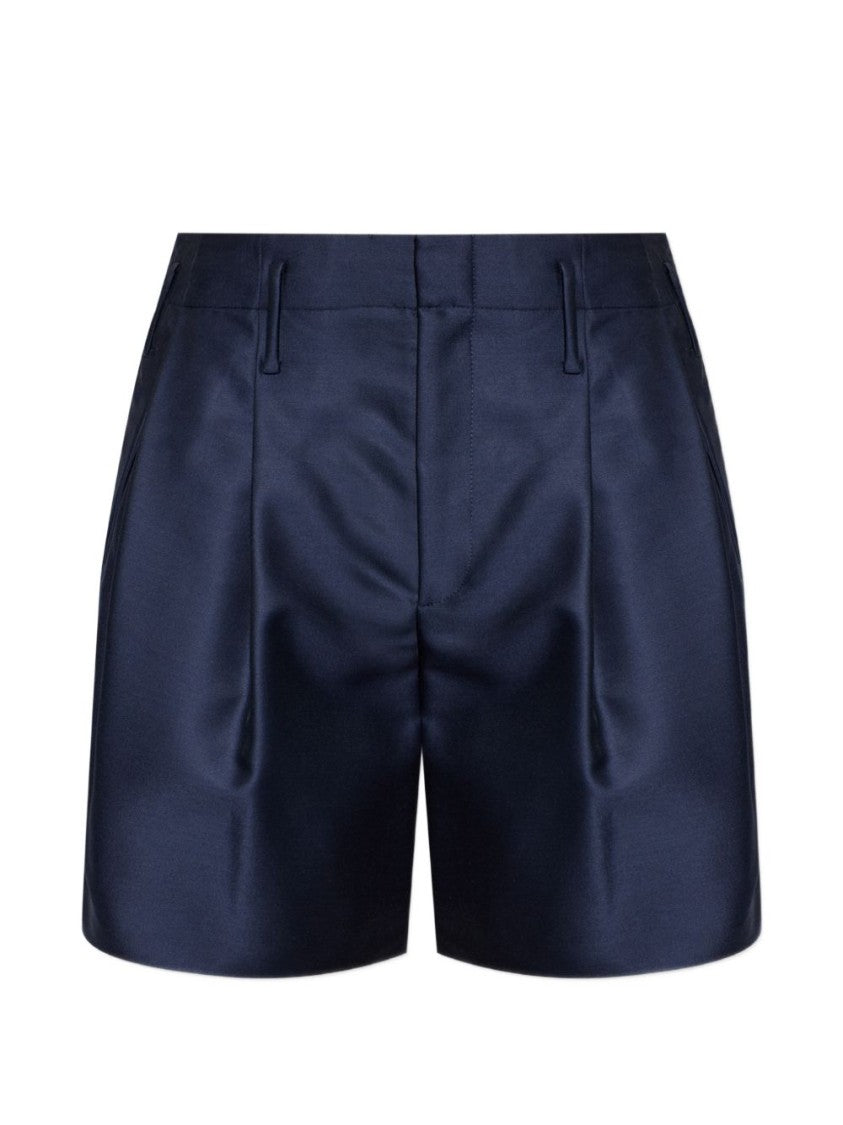 Kenzo Blue Silk And Nylon Casual Shorts