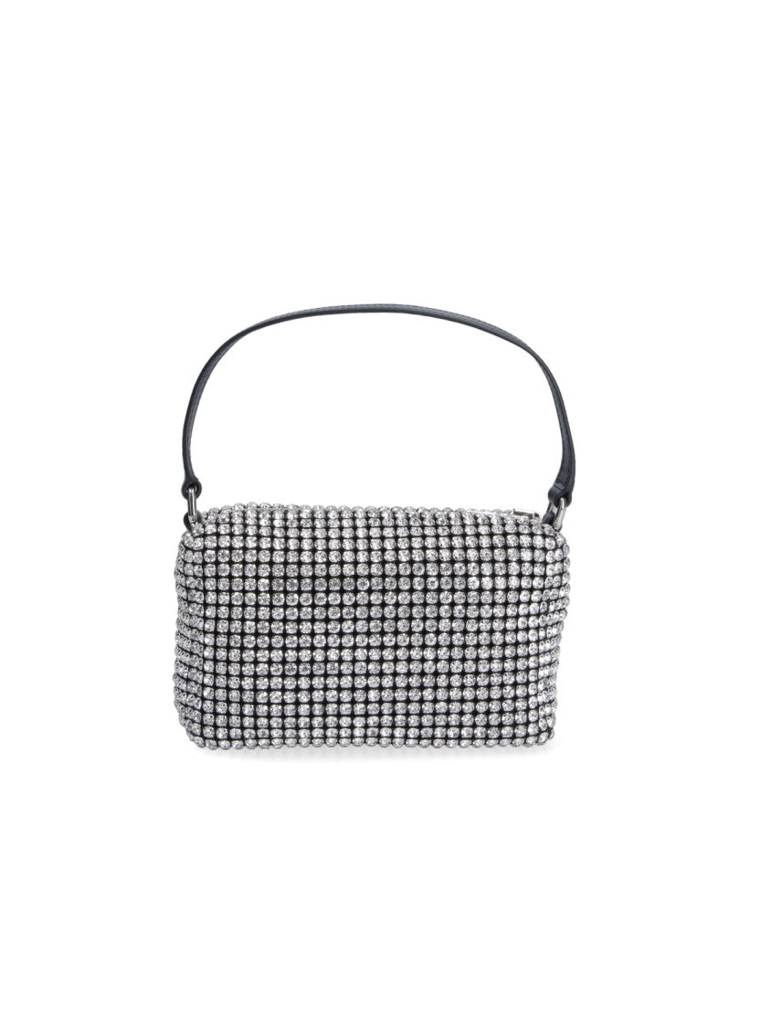 Alexander Wang Black Medium Heiress Crystal Shoulder Bag