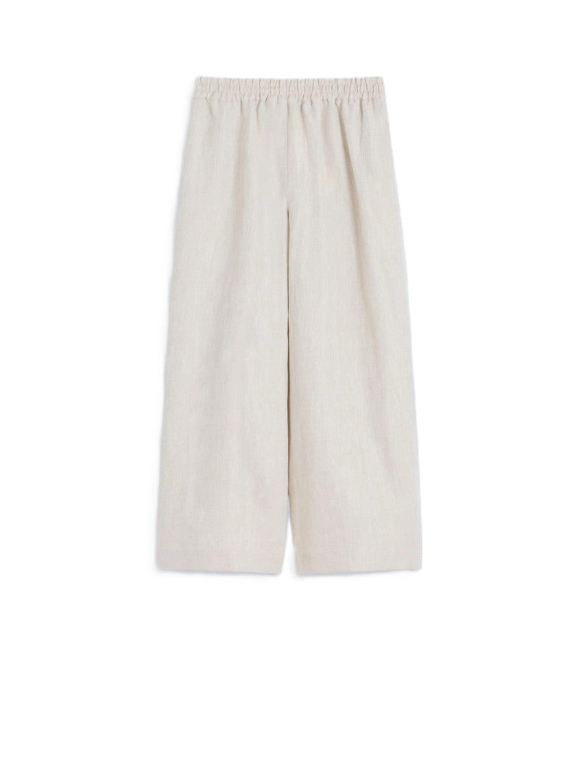 Max Mara Wide-Leg Cropped Pants With Elastic Waistband