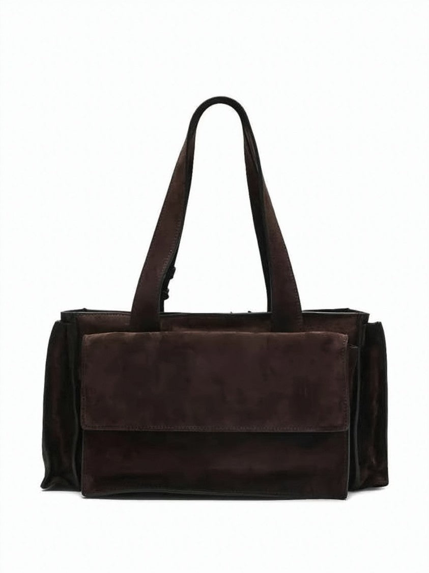 Miu Miu Soft Calf Leather Shoulder Bag With Expandable Gussets