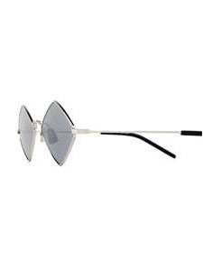 Saint Laurent Diamond-Shaped Lens Metal Frame Sunglasses