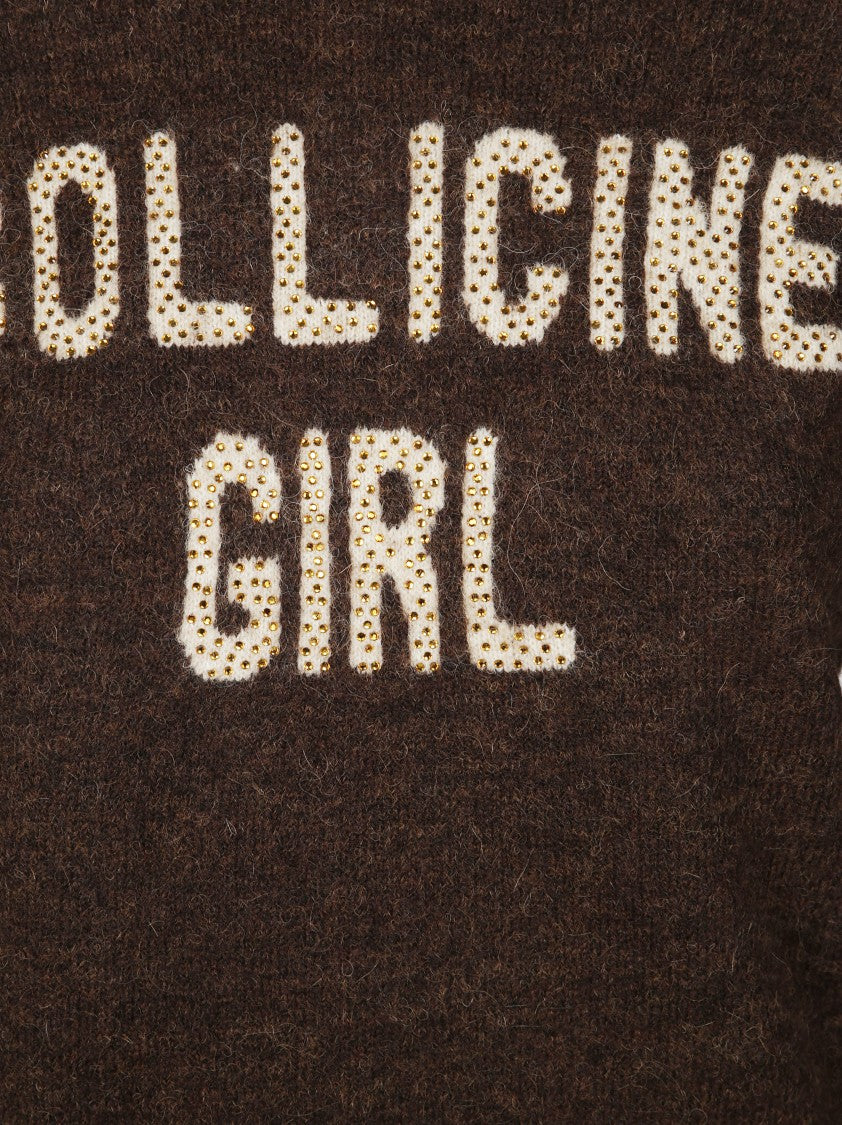 Mc2 Saint Barth Gc New Queen Alpaca Bubbles Girl Rhinestone Sweater