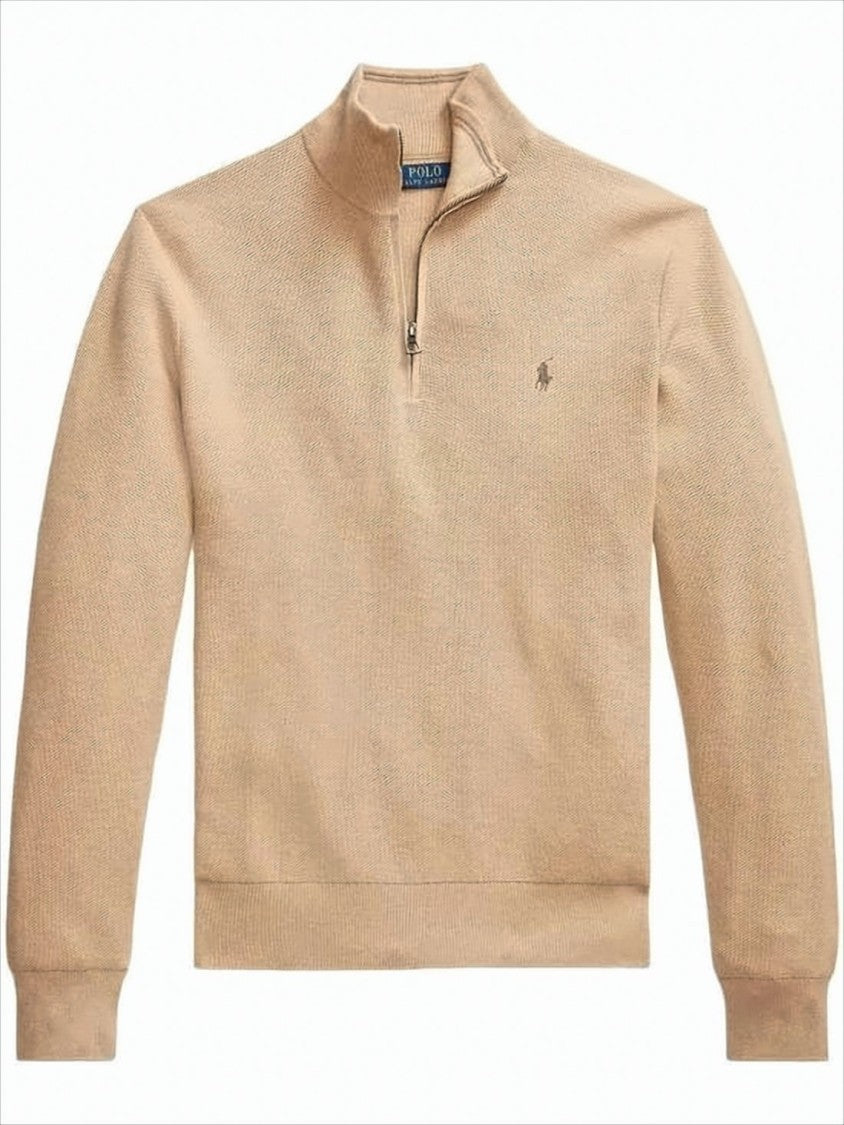 Polo Ralph Lauren Half-Zip Long-Sleeve Pullover With Textured Knit