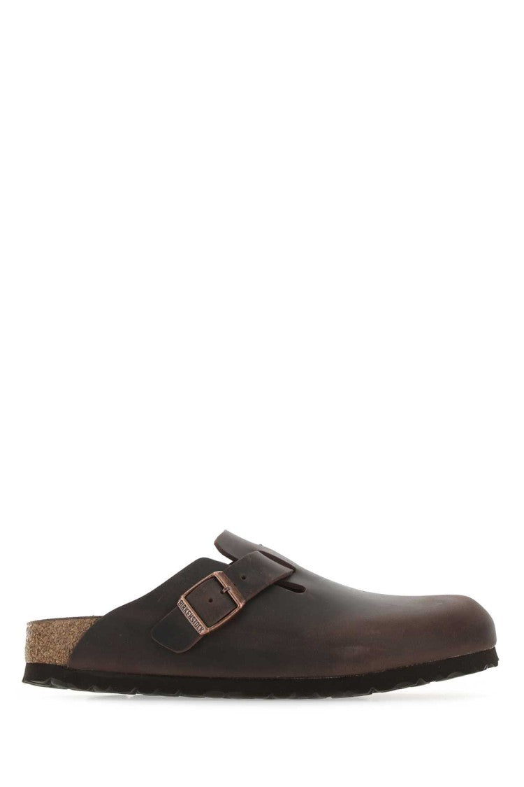 Birkenstock Brown Nabuk Boston Slippers