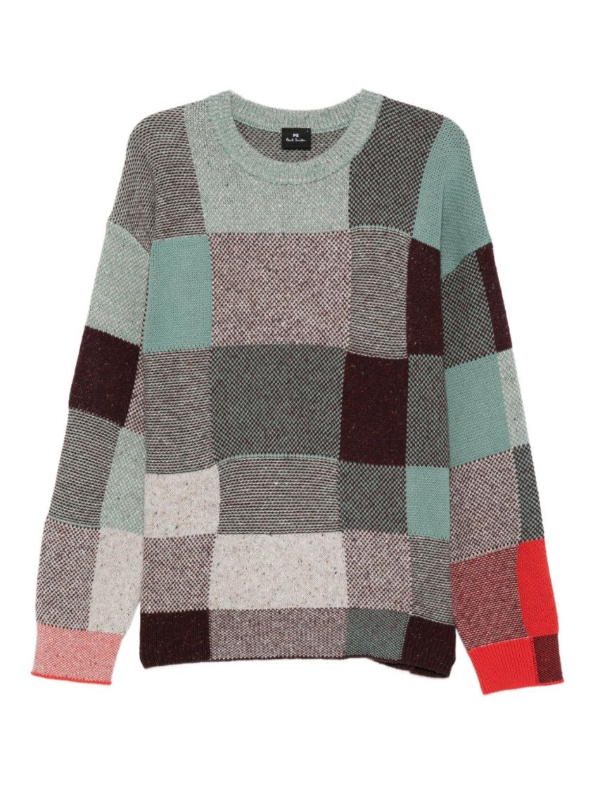 Paul Smith Patchwork Knit Sweater With Relaxed Fit