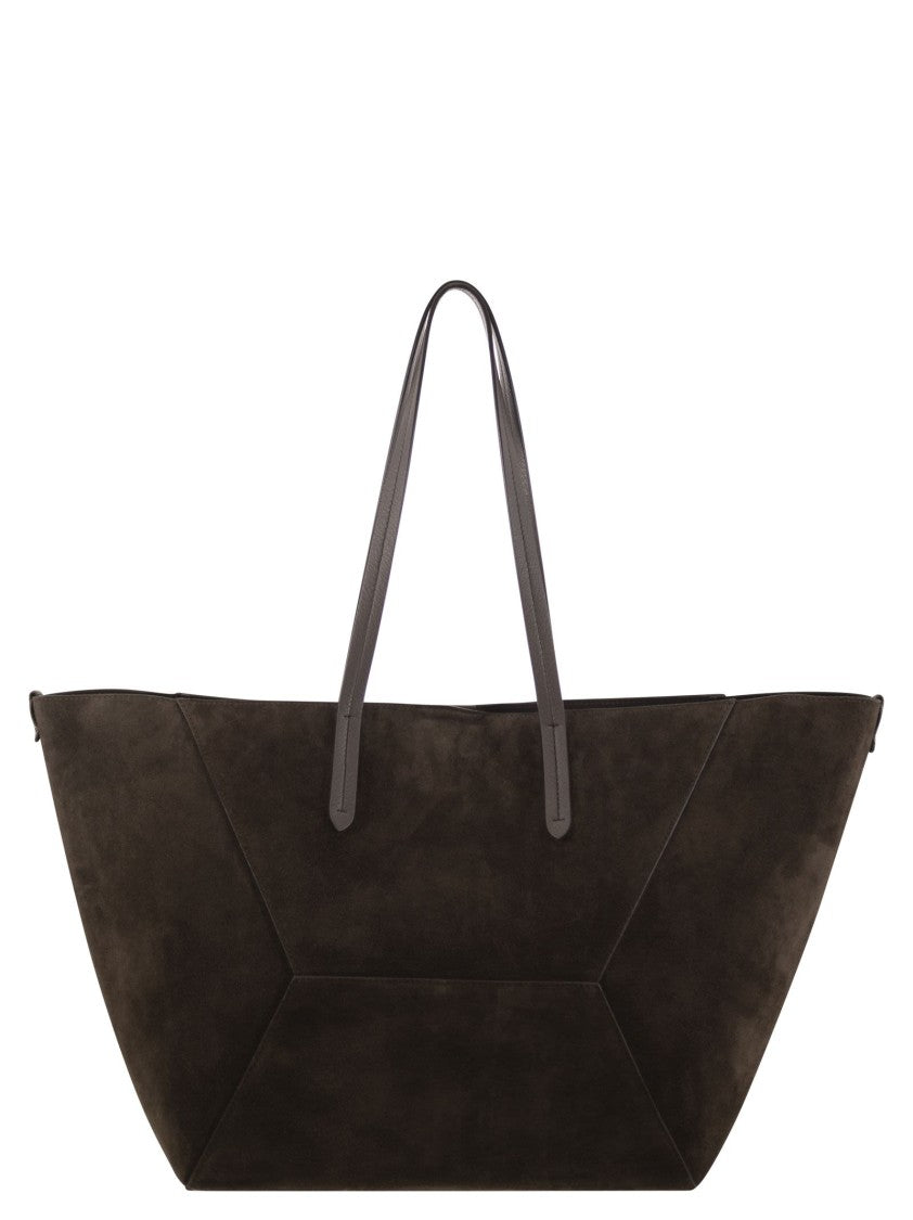Brunello Cucinelli Bc Duo Suede Bag With Jewellery
