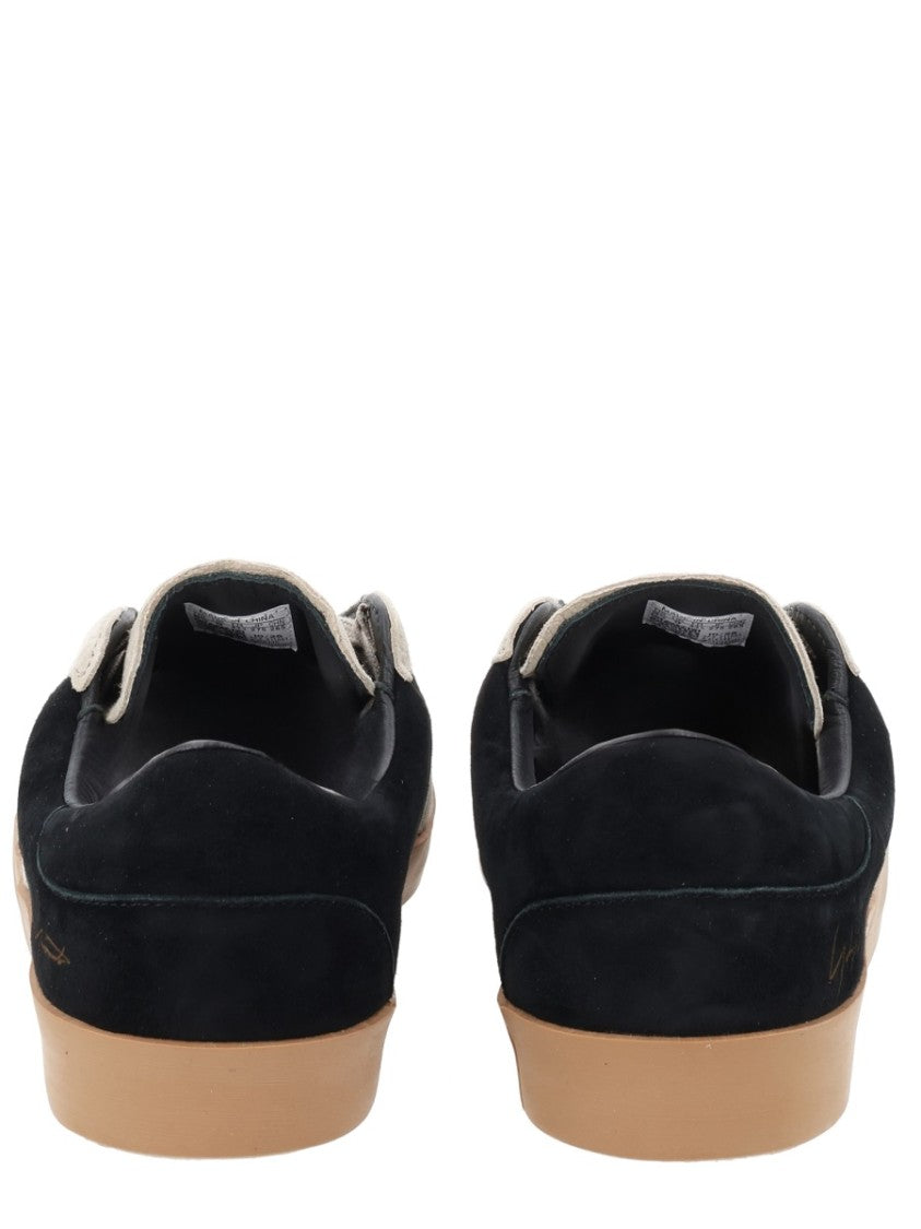 Y-3 Black Gazelle Beige Stripes Leather Sneakers