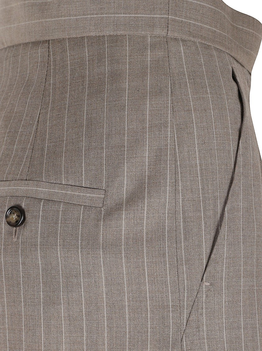 Max Mara Pinstripe Trousers With Front Closure