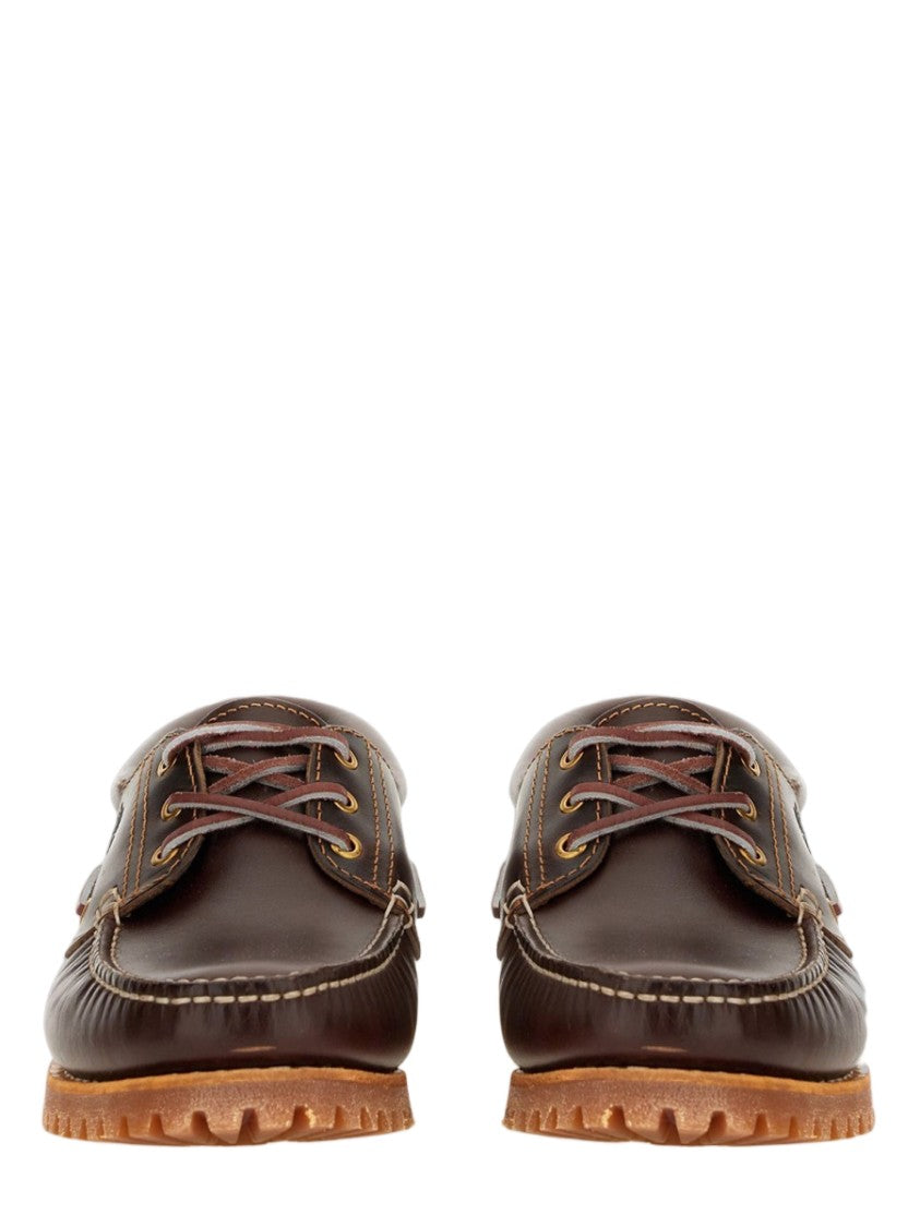 Timberland Polished Leather Moccasin Boat Shoes