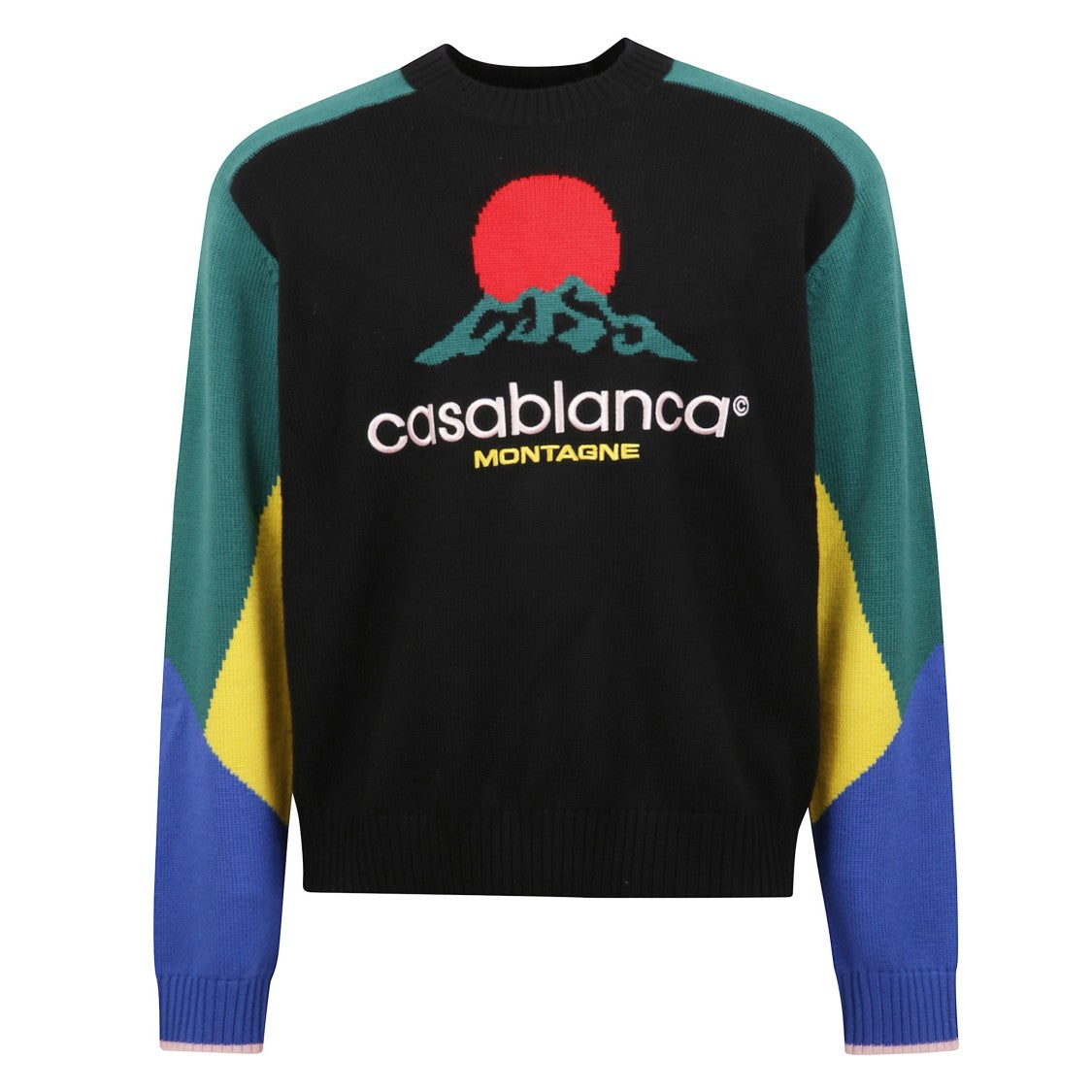 Casablanca Contrast-Panel Wool Sweatshirt