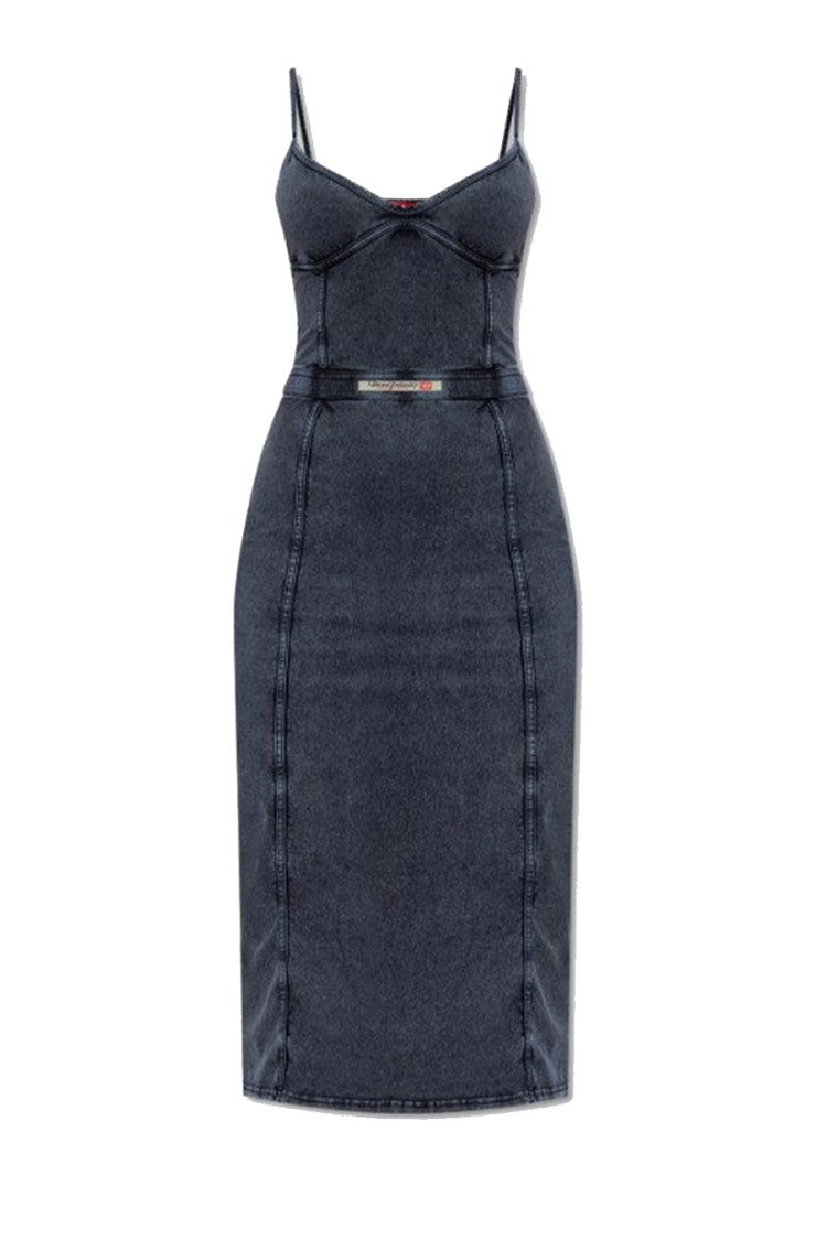 Diesel Multicolor Crepe Midi Dress