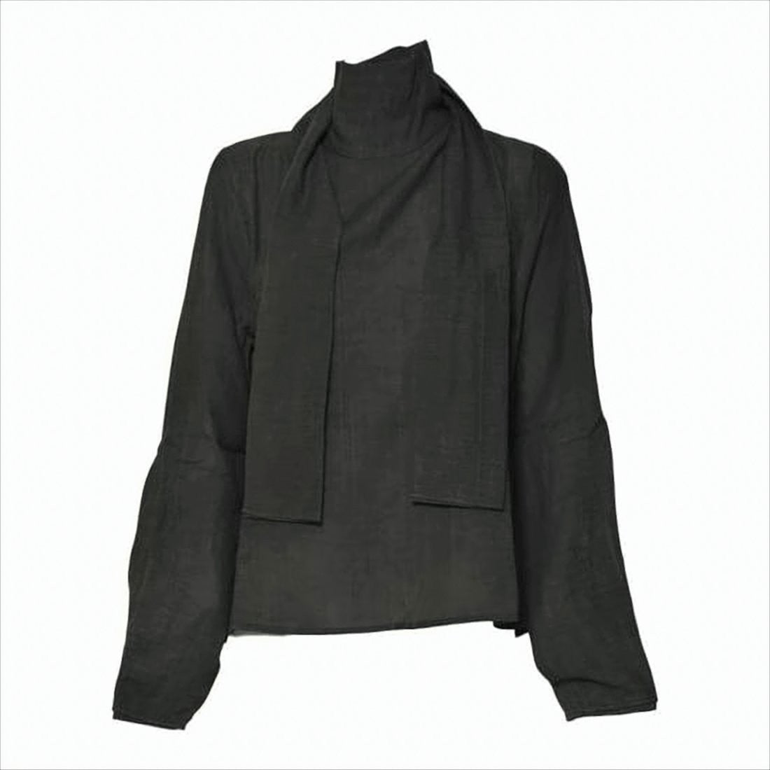 Our Legacy Textured Black Blouse With High Neck