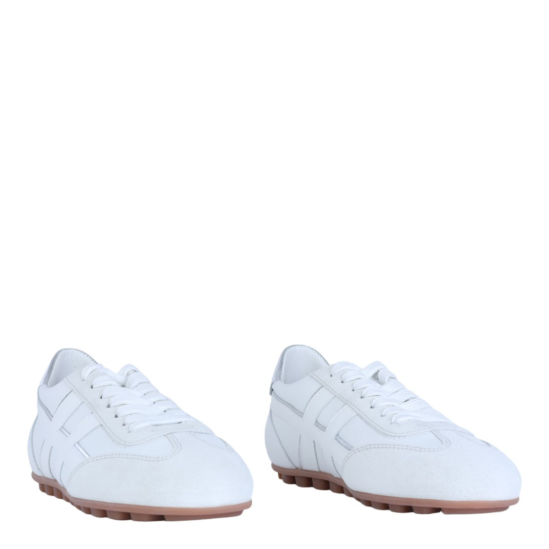 Hogan Low-Profile Sneakers With Metallic Silver Accents