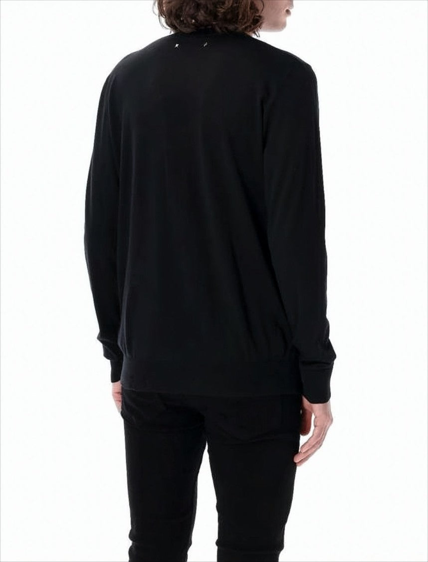 Golden Goose Classic Long-Sleeve Wool Sweater With Ribbed Cuffs