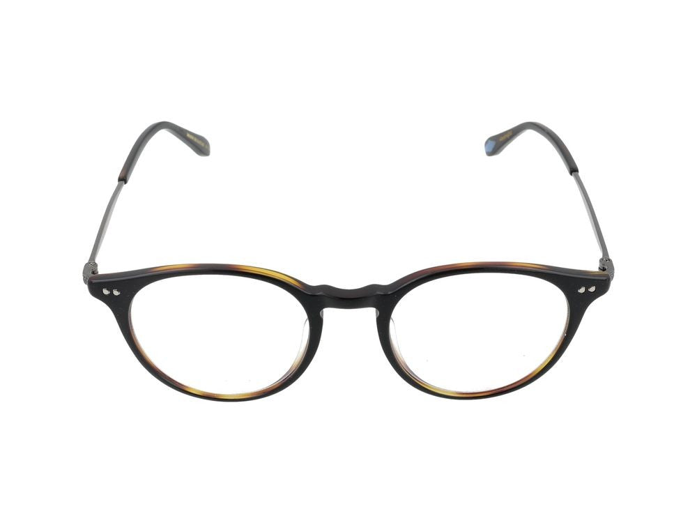 Garrett Leight Rounded Gunmetal Accent Acetate Optical Glasses