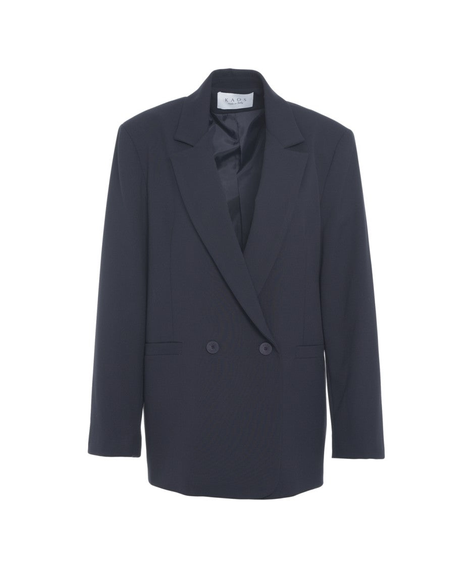 Kaos Double-Breasted Blazer With Notch Collar